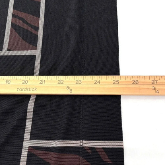 Chico's Colorblock Mesh Top Size L Dolman Sleeves Partial Zebra Print Career - Picture 8 of 10